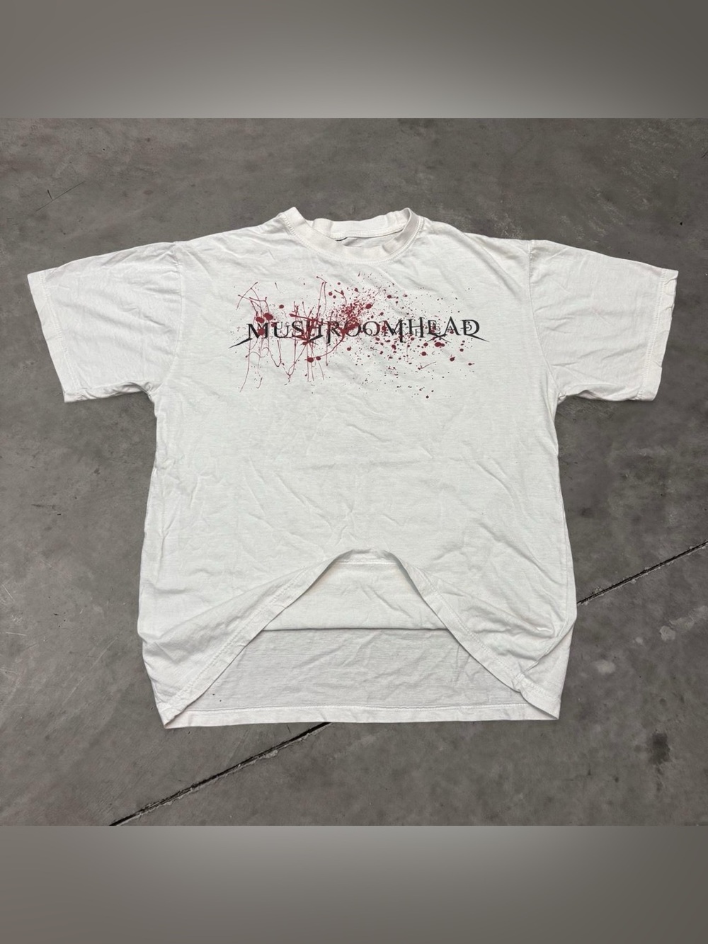 vintage 2000s mushroom head bloody band tshirt